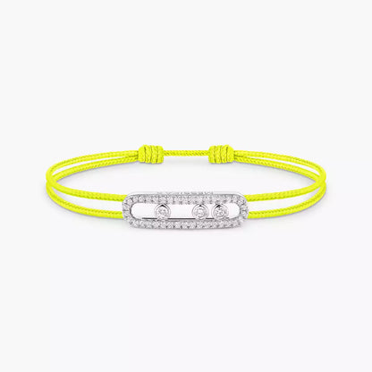 [Amore Jewels]Messika Care(s) pink cord pavé bracelet