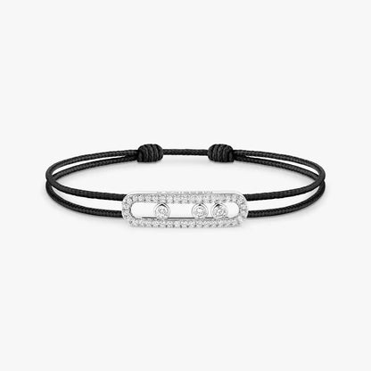 [Amore Jewels]Messika Care(s) pink cord pavé bracelet