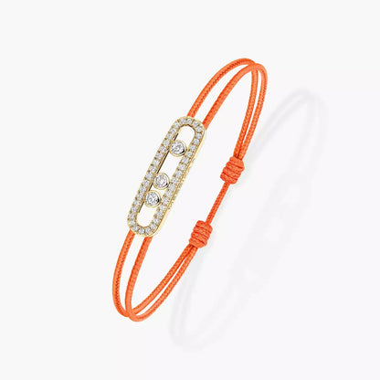 [Amore Jewels]Messika Care(s) pink cord pavé bracelet