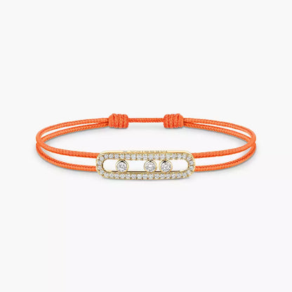 [Amore Jewels]Messika Care(s) pink cord pavé bracelet