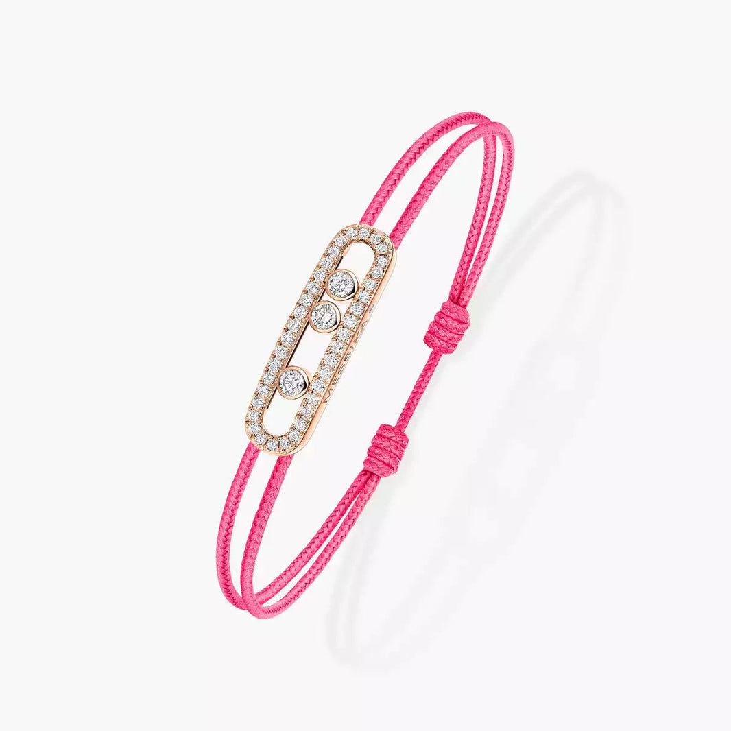 [Amore Jewels]Messika Care(s) pink cord pavé bracelet