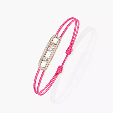 [Amore Jewels]Messika Care(s) pink cord pavé bracelet