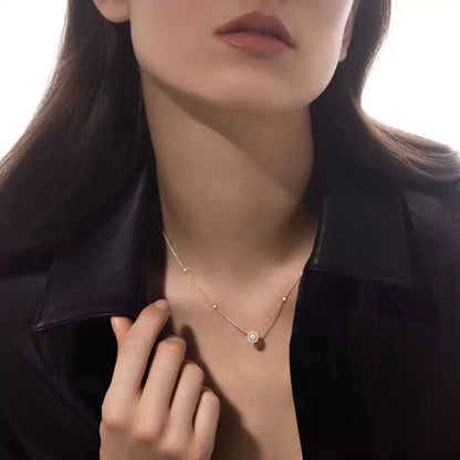 [Amore Jewels]Diamond Necklace 0,20ct Brilliant Shape Joy