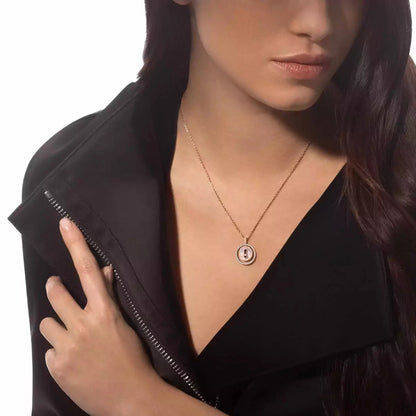 [Amore Jewels]Lucky Move Diamond Necklace in Rose Gold and White Mother-of-Pearl