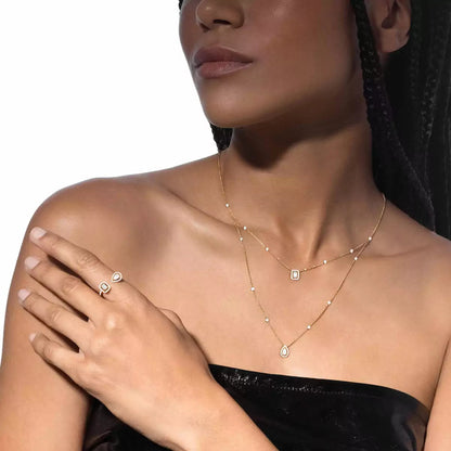 [Amore Jewels]Diamond Necklace My Twin 2 Rows
