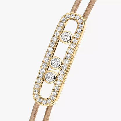 [Amore Jewels]Messika Care(s) pink cord pavé bracelet