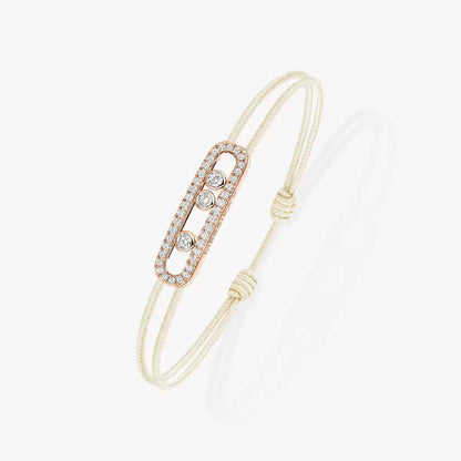 [Amore Jewels]Messika Care(s) pink cord pavé bracelet