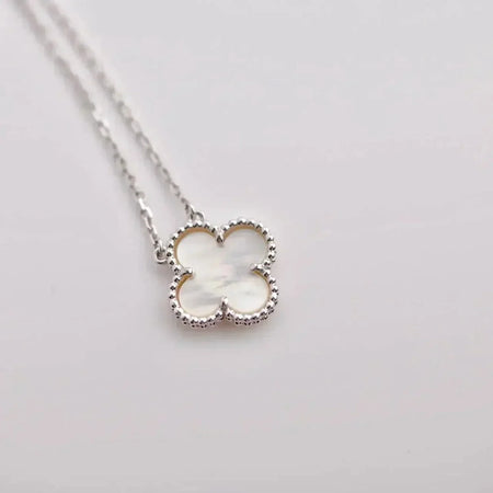 [Amore Jewels]CLOVER  15MM WHITE MOTHER-OF-PEARL SILVER