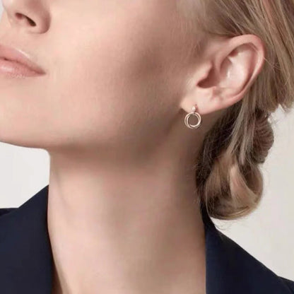 [Amore Jewels]TRINITY ON DIAMOND  EARRINGS