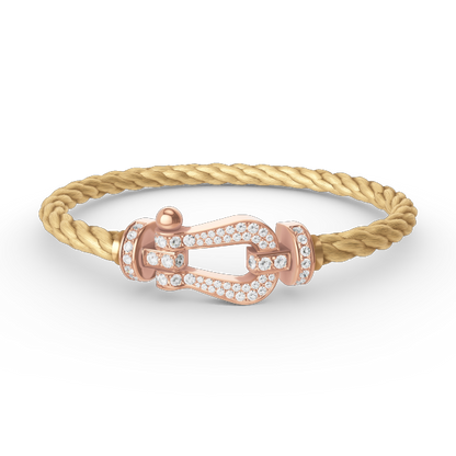 [Amore Jewels]FORCE LARGE HORSESHOE FULL DIAMOND BRACELET ROSE GOLD