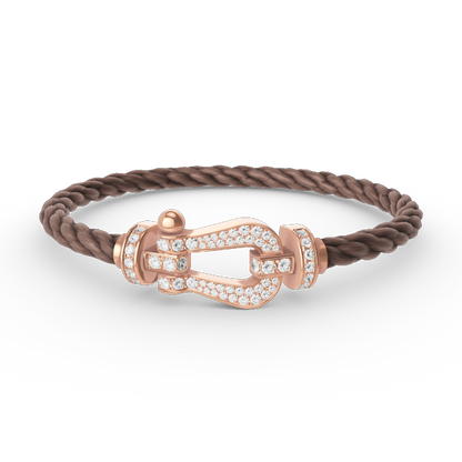 [Amore Jewels]FORCE LARGE HORSESHOE FULL DIAMOND BRACELET ROSE GOLD