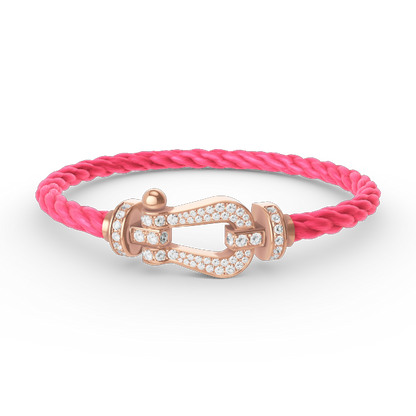 [Amore Jewels]FORCE LARGE HORSESHOE FULL DIAMOND BRACELET ROSE GOLD