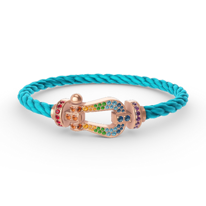 [Amore Jewels]FORCE LARGE HORSESHOE  COLORED DIAMOND BRACELET ROSE GOLD