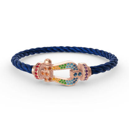 [Amore Jewels]FORCE LARGE HORSESHOE  COLORED DIAMOND BRACELET ROSE GOLD