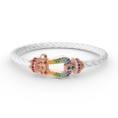 [Amore Jewels]FORCE LARGE HORSESHOE  COLORED DIAMOND BRACELET ROSE GOLD