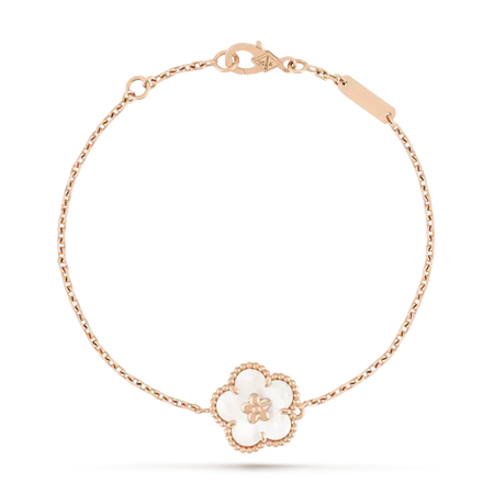 [Amore Jewels]LUCKY WHITE MOP PLUM BLOSSOM  BRACELET