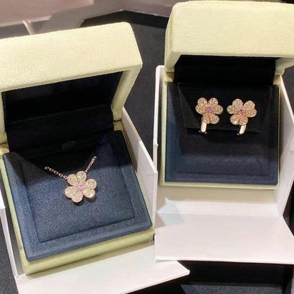 [Amore Jewels]FRIVOLE ROSE GOLD FLOWER DIAMOND NECKLACE