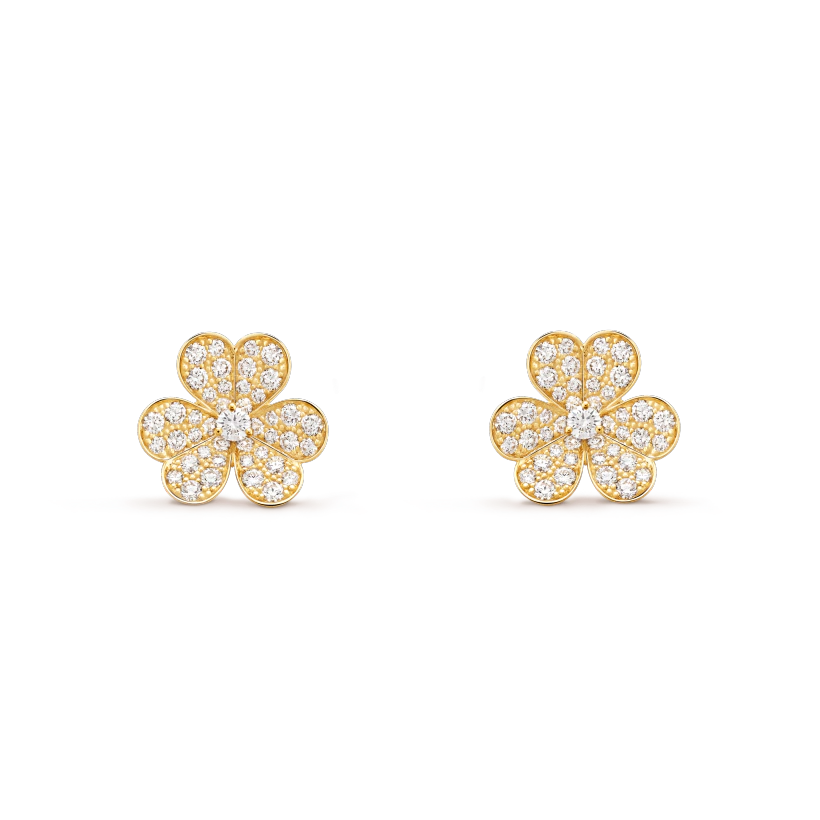 [Amore Jewels]FRIVOLE GOLD FLOWER DIAMOND EARRINGS