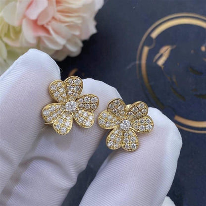 [Amore Jewels]FRIVOLE GOLD FLOWER DIAMOND EARRINGS