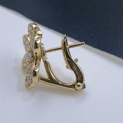 [Amore Jewels]FRIVOLE GOLD FLOWER DIAMOND EARRINGS