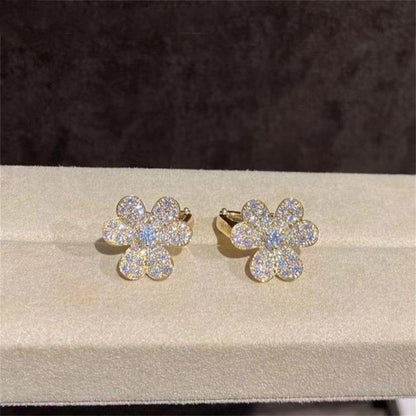 [Amore Jewels]FRIVOLE GOLD FLOWER DIAMOND EARRINGS