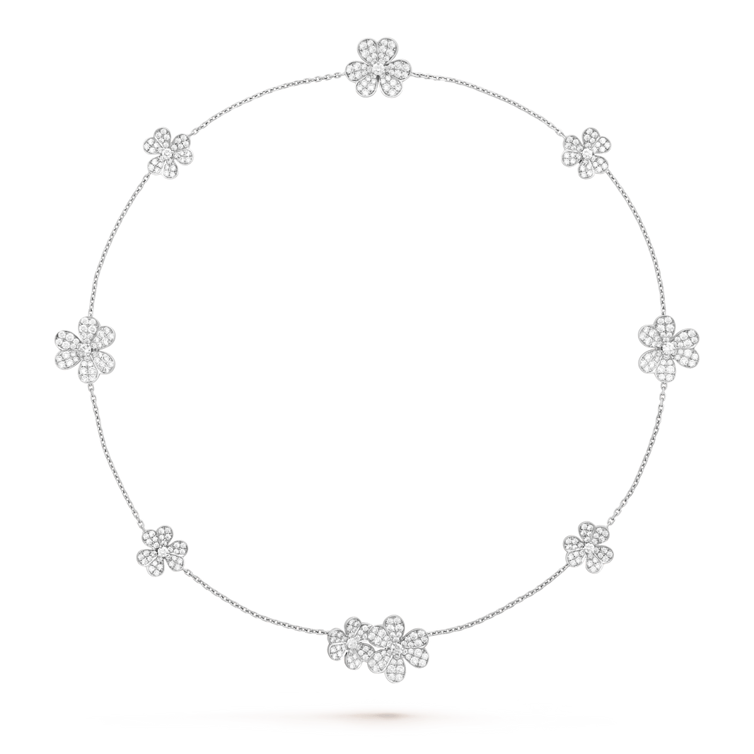 [Amore Jewels]FRIVOLE SILVER 9 FLOWERS NECKLACE