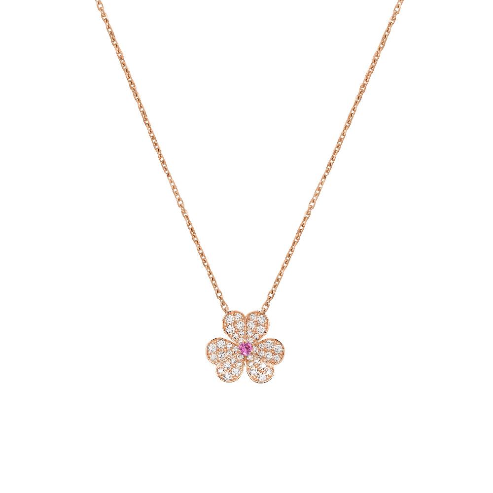[Amore Jewels]FRIVOLE ROSE GOLD FLOWER DIAMOND NECKLACE