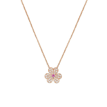 [Amore Jewels]FRIVOLE ROSE GOLD FLOWER DIAMOND NECKLACE