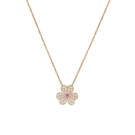 [Amore Jewels]FRIVOLE ROSE GOLD FLOWER DIAMOND NECKLACE