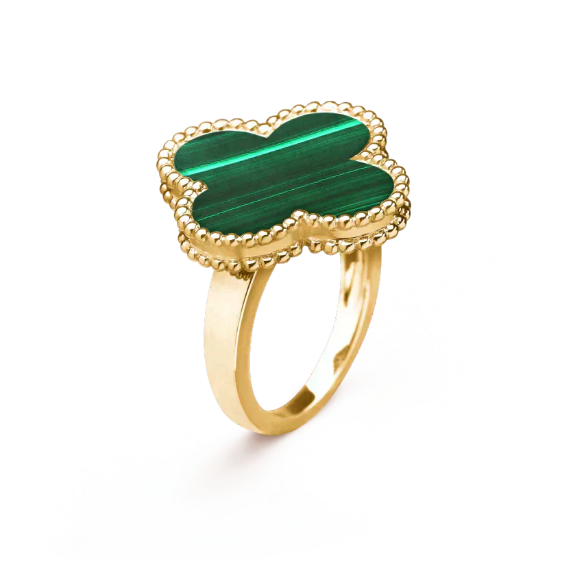 [Amore Jewels]CLOVER MALACHITE RING