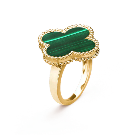 [Amore Jewels]CLOVER MALACHITE RING