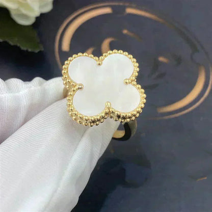 [Amore Jewels]CLOVER WHITE MOP RING