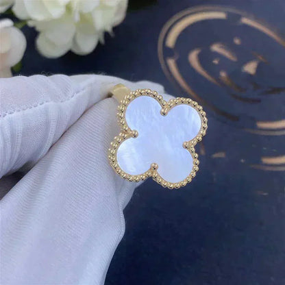 [Amore Jewels]CLOVER WHITE MOP RING