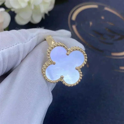 [Amore Jewels]CLOVER WHITE MOP RING
