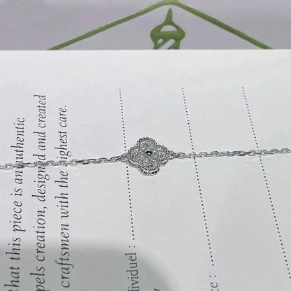 [Amore Jewels]CLOVER  SINGLE FLOWER BRACELET SILVER