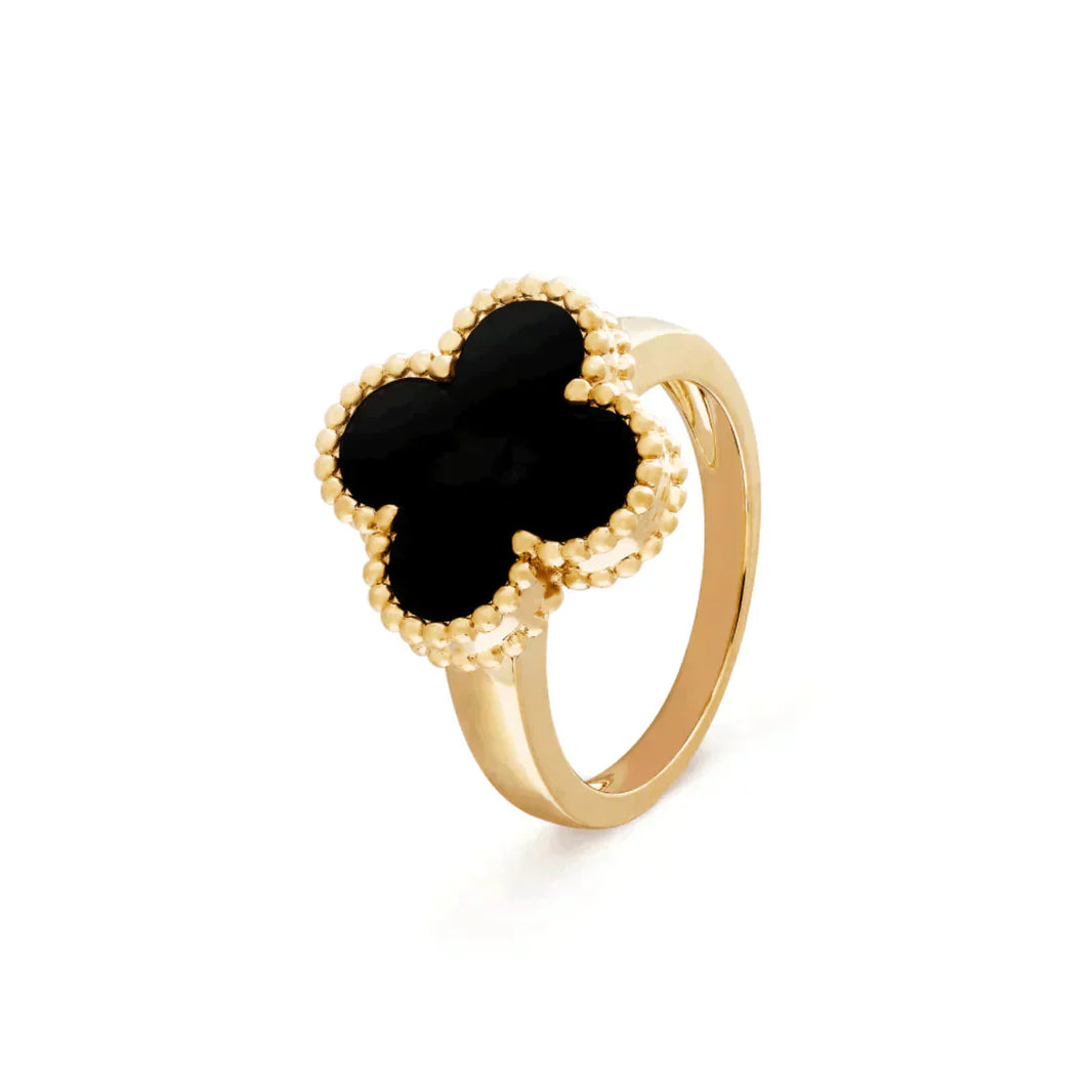 [Amore Jewels]CLOVER ONYX RING