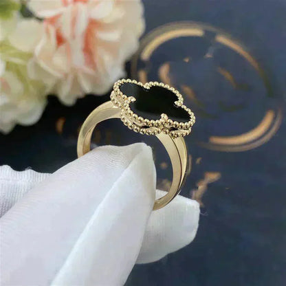 [Amore Jewels]CLOVER ONYX RING