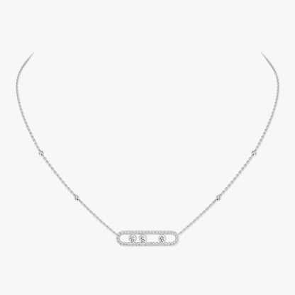 [Amore Jewels] Move Pave_ Rose Gold Diamond Necklace