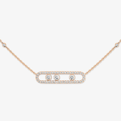 [Amore Jewels] Move Pave_ Rose Gold Diamond Necklace