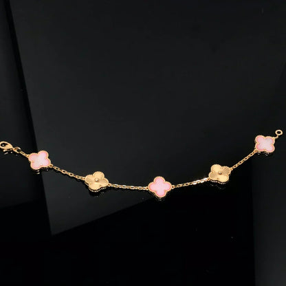 [Amore Jewels] CLOVER 5 MOTIFS  PINK MOP BRACELET COLLECTION