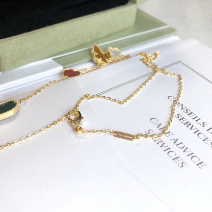 [Amore Jewels]LUCKY SPRING 4 MOTIFS ROSE GOLD NECKLACE