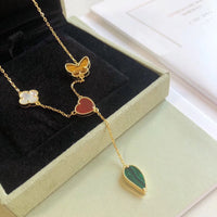 [Amore Jewels]LUCKY SPRING 4 MOTIFS ROSE GOLD NECKLACE
