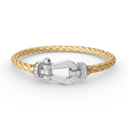 [Amore Jewels]FORCE LARGE HORSESHOE FULL DIAMOND BRACELET SILVER