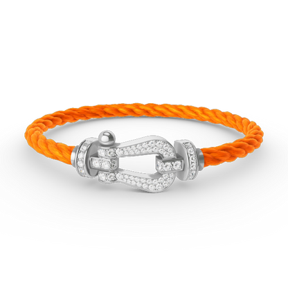 [Amore Jewels]FORCE LARGE HORSESHOE FULL DIAMOND BRACELET SILVER