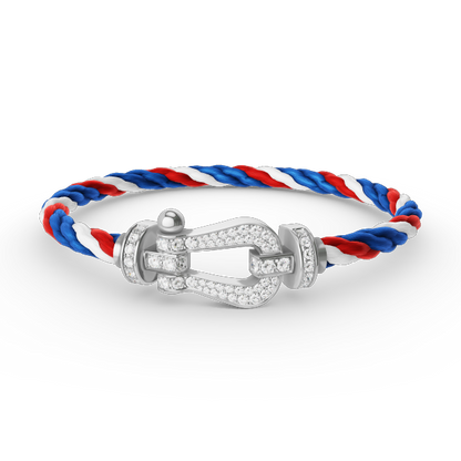 [Amore Jewels]FORCE LARGE HORSESHOE FULL DIAMOND BRACELET SILVER
