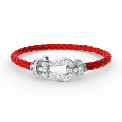 [Amore Jewels]FORCE LARGE HORSESHOE FULL DIAMOND BRACELET SILVER