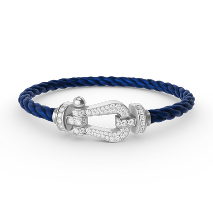 [Amore Jewels]FORCE LARGE HORSESHOE FULL DIAMOND BRACELET SILVER