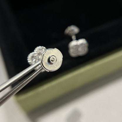 [Amore Jewels]CLOVER MINI DIAMOND STUD EARRINGS