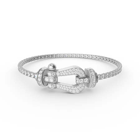 [Amore Jewels]FORCE  LARGE HORSESHOE FULL DIAMOND TENNIS BRACELET