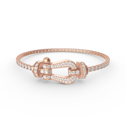 [Amore Jewels]FORCE  LARGE HORSESHOE FULL DIAMOND TENNIS BRACELET
